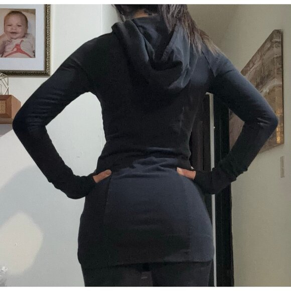 Athleta Hoodie Dress Black - Picture 4 of 8